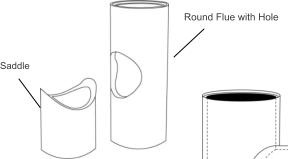 Saddle Round Flue with Hole