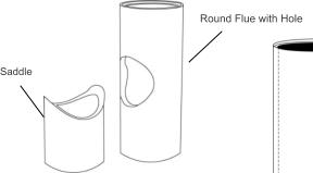 Saddle Round Flue with Hole